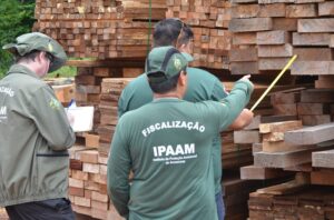Imagem da notícia - Fiscalização do Ipaam e Batalhão Ambiental da PMAM apreendem madeira ilegal em Manacapuru