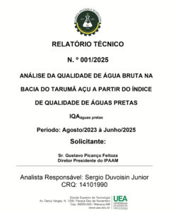 CAPA Relatorio Agua Taruma