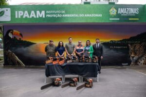 Imagem da notícia - Ipaam destina motosserras apreendidas para ações da Defesa Civil e do Exército Brasileiro